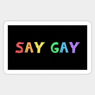 Say Gay Pride Shirt, LGBTQ Pride, Gay Shirt, Lesbian Shirt, Gift for Gay Lesbian, Queer Pride Month Magnet